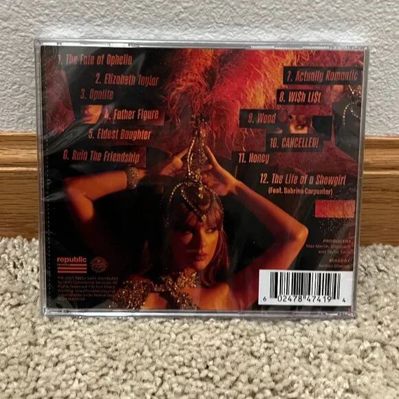 Taylor Swift The Life of a Showgirl Signed CD Hand Signed Photo 1 - Picture 3 of 3